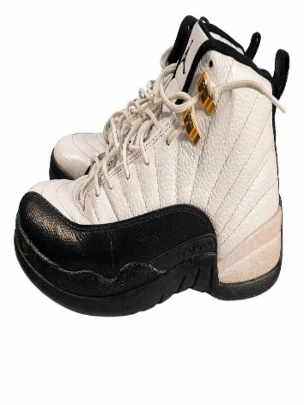 Air Jordan 12 Retro “Taxi” (2013) –White Black Gold Leather 130690-1 Size 10